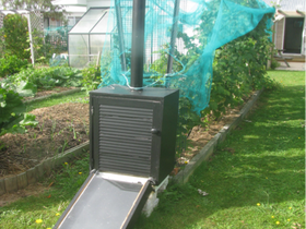 Solar Dryer in our garden